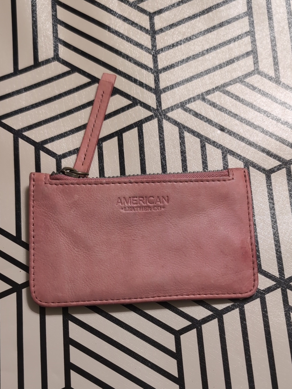 American Leather Co. Liberty Zip Card Wallet - Soft Pink